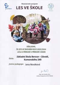 Les ve škole